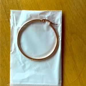 Rose gold hoops. Never worn.